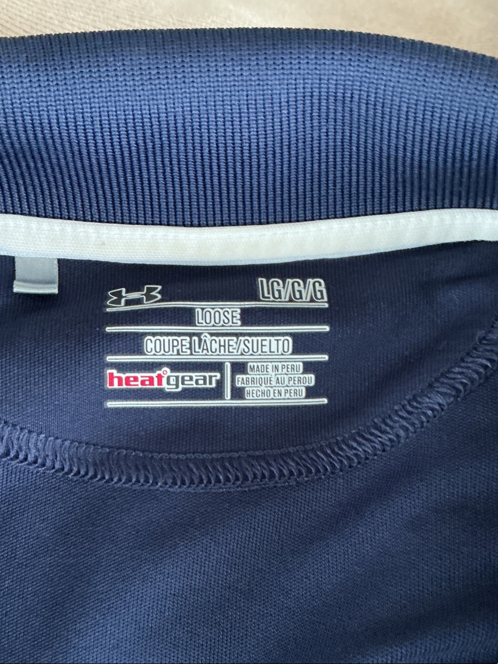 Under Armour Navy Blue HeatGear Short Sleeve Performance Tee